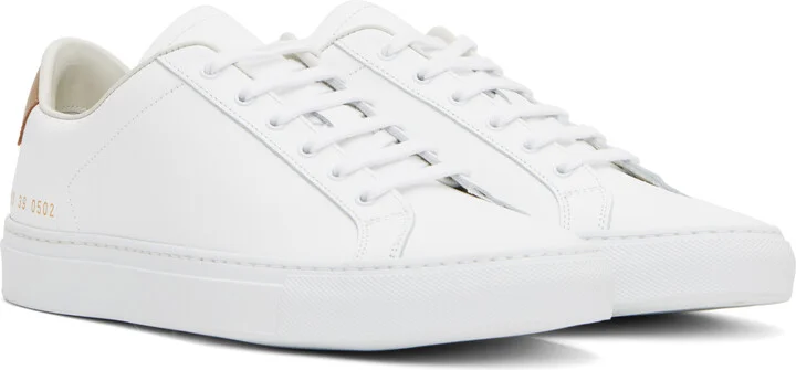 Common Projects White Retro Classic Sneakers - Image 4