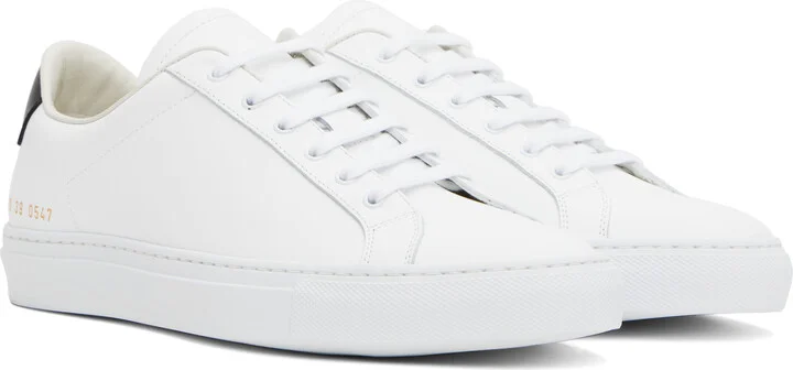 Common Projects White Retro Classic Sneakers - Image 4