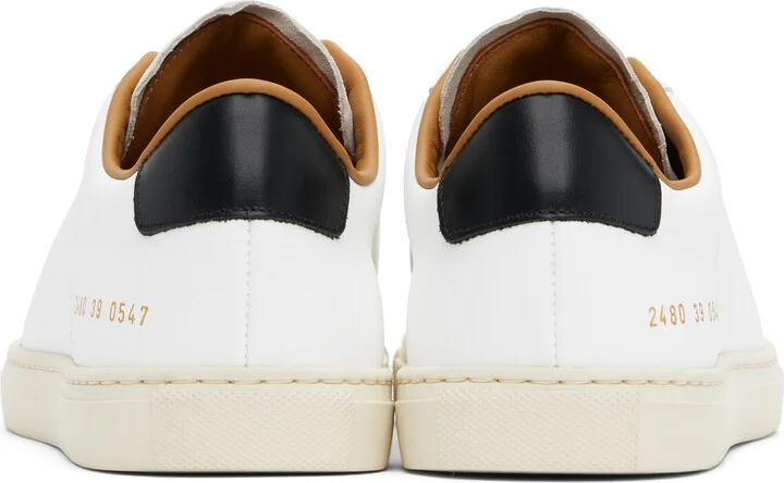 Common Projects White Retro Low Profile Sneakers - Image 2