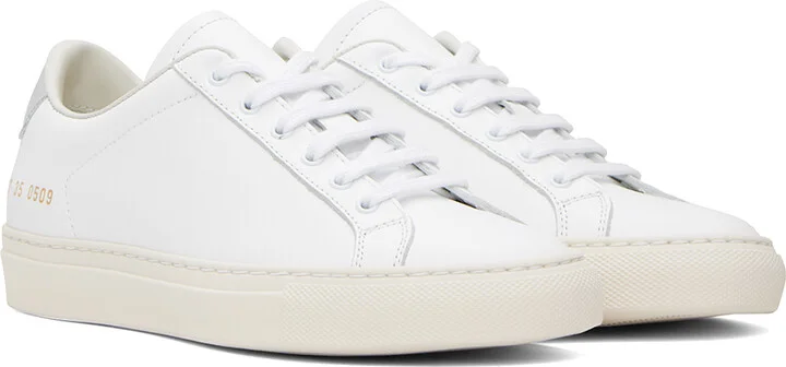 Common Projects White Retro Low Sneakers - Image 4