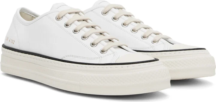Common Projects White Tournament Low Sneakers - Image 4