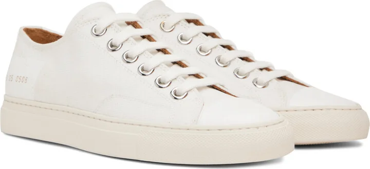Common Projects White Tournament Low Sneakers - Image 4