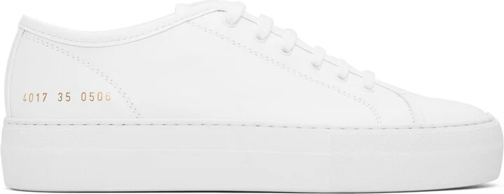 Common Projects White Tournament Low Super Sneakers