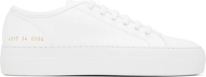 Common Projects White Tournament Low Super Sneakers