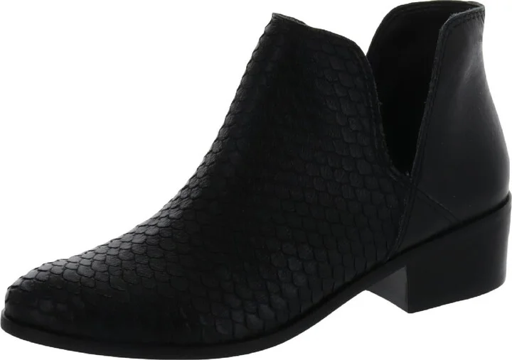 Como Womens Leather Almond Toe Ankle Boots