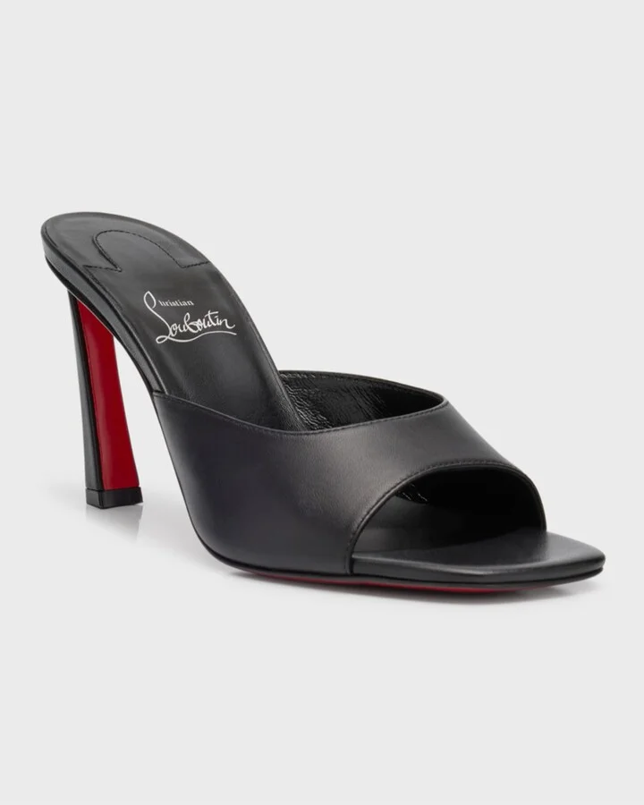 Condora Leather Red Sole Mule Sandals - Image 3