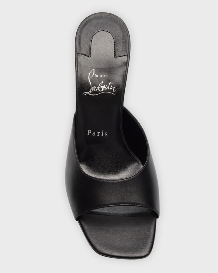 Condora Leather Red Sole Mule Sandals - Image 5