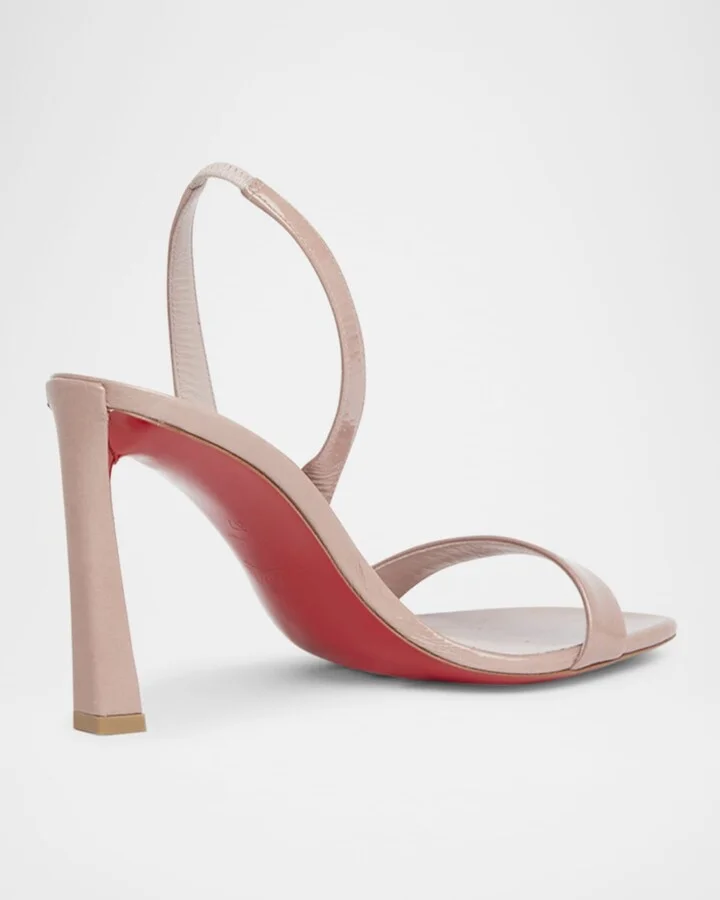Condora Leather Red Sole Slingback Sandals - Image 3