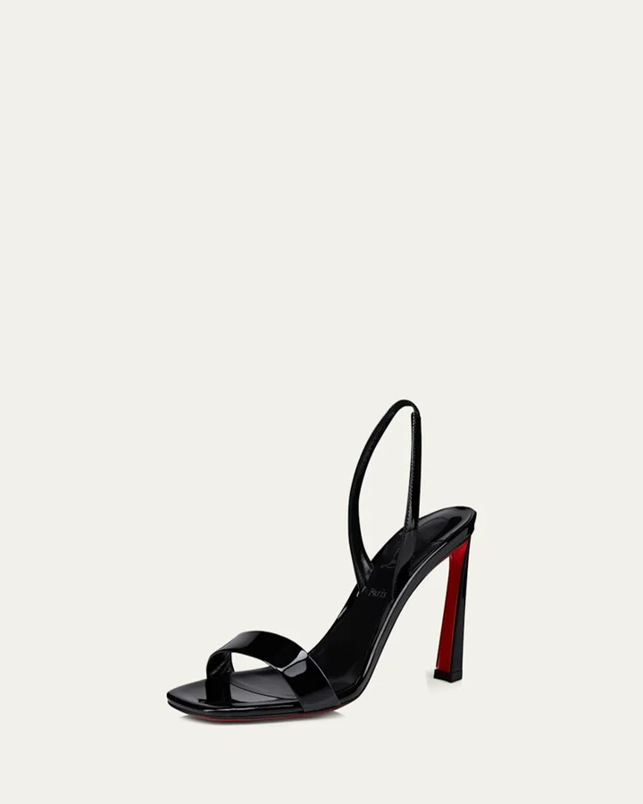 Condora Leather Red Sole Slingback Sandals - Image 2