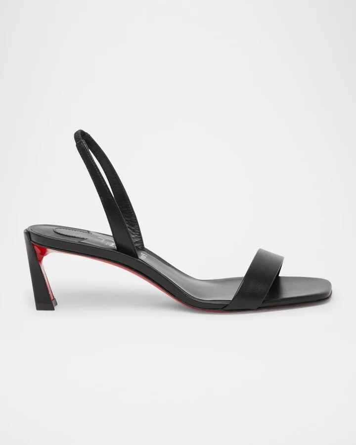 Condora Leather Red Sole Slingback Sandals
