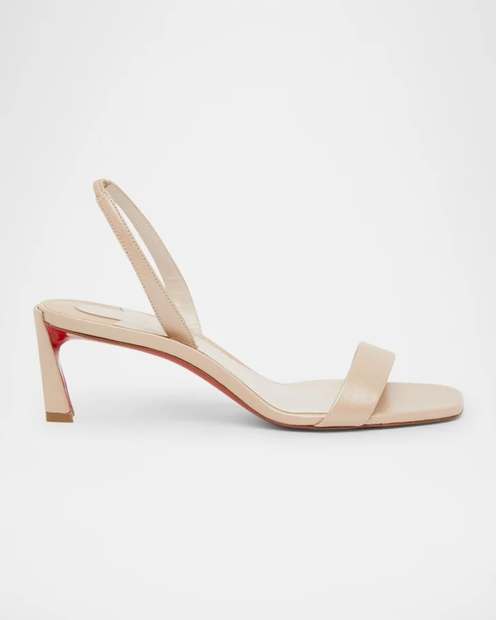 Condora Leather Red Sole Slingback Sandals