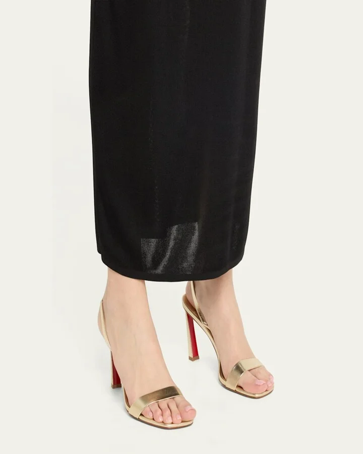 Condora Metallic Red Sole Slingback Sandals - Image 2