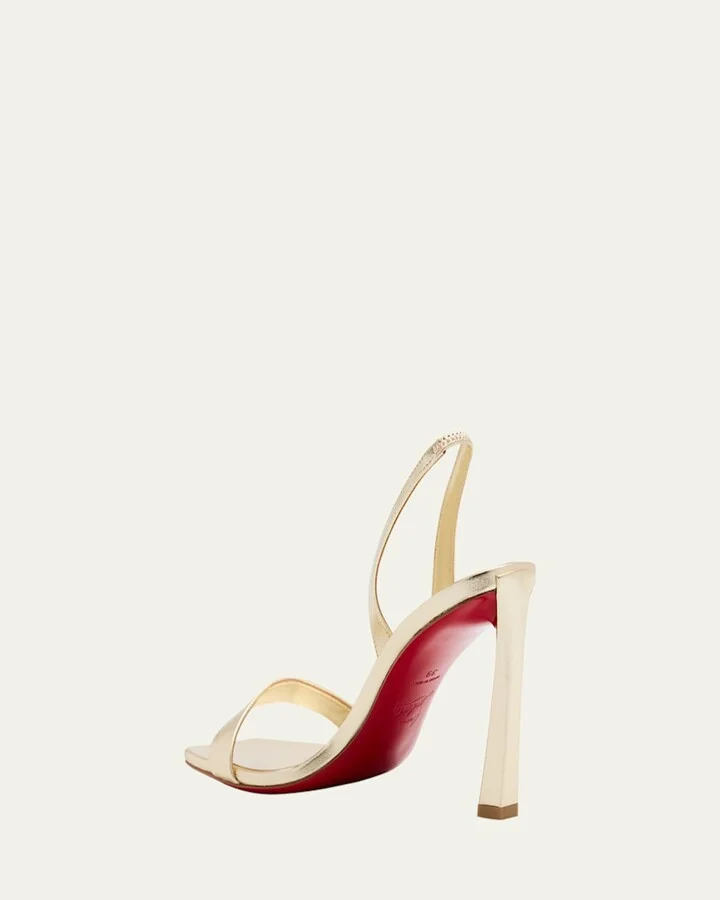 Condora Metallic Red Sole Slingback Sandals - Image 3