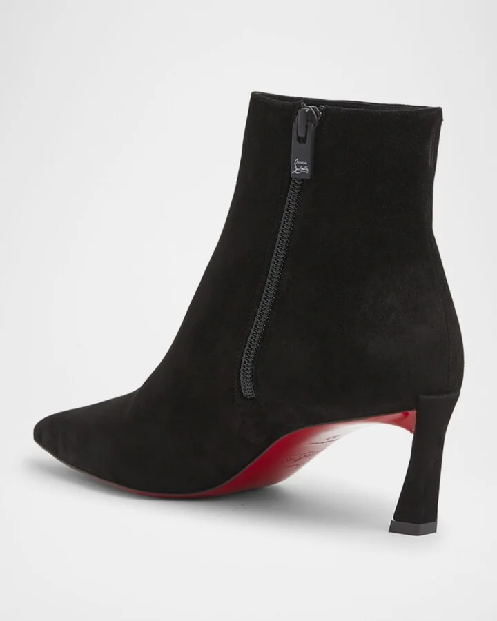 Condora Suede Red Sole Ankle Booties - Image 8