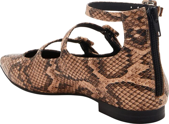 Confidant Snakeskin Print Mary Jane Flat - Image 2