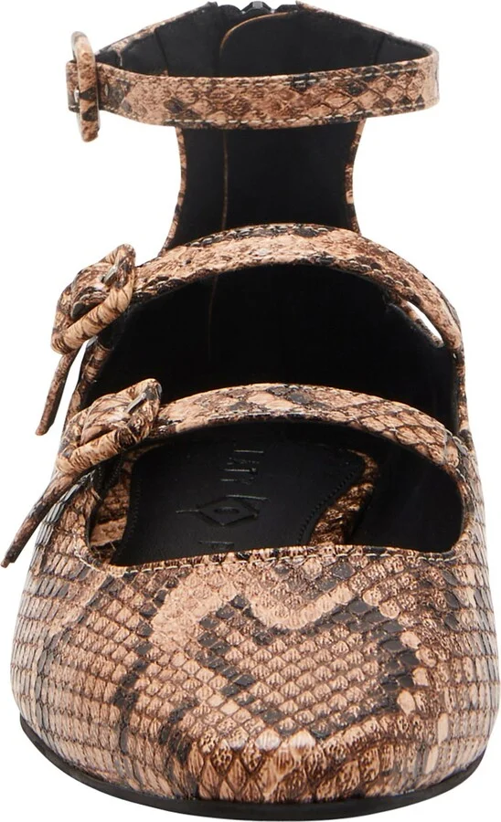 Confidant Snakeskin Print Mary Jane Flat - Image 4
