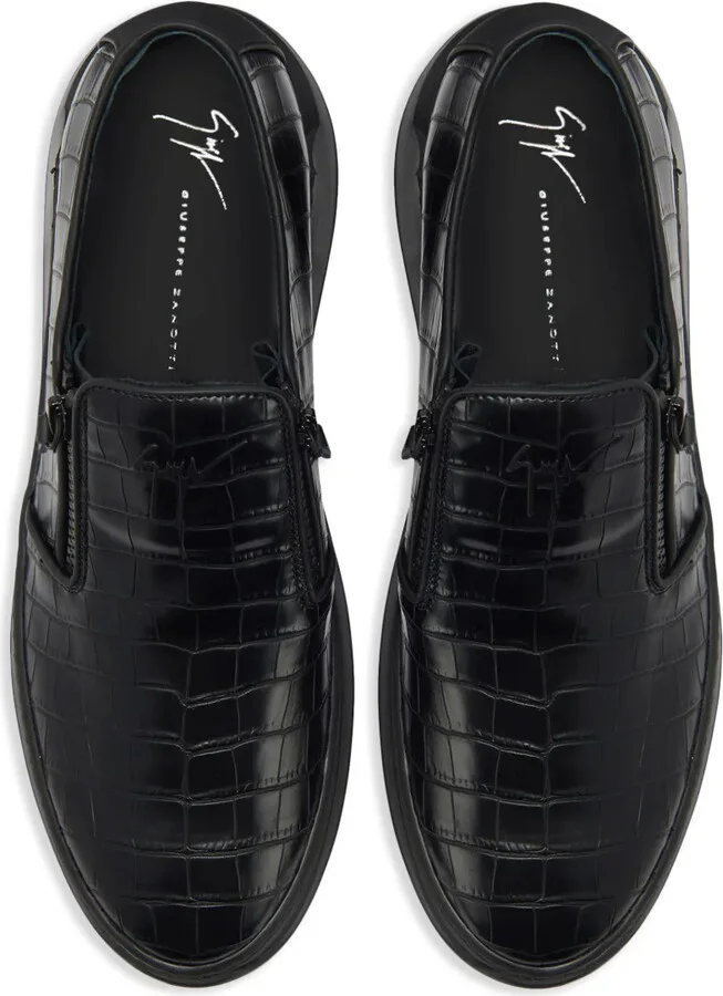 Conley leather zip-up sneakers - Image 3