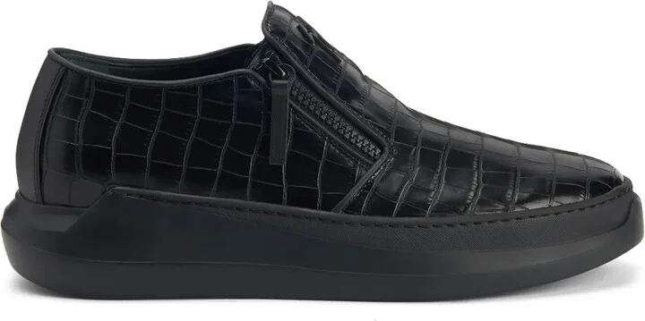 Conley leather zip-up sneakers
