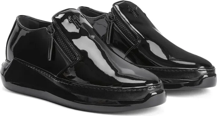Conley patent-finish zip-up sneakers - Image 2