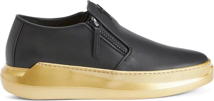 Conley zip-up leather loafers