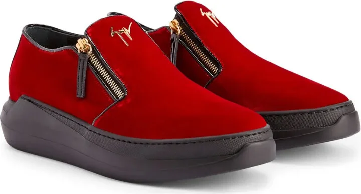 Conley zipped velvet sneakers - Image 2