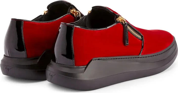 Conley zipped velvet sneakers - Image 3