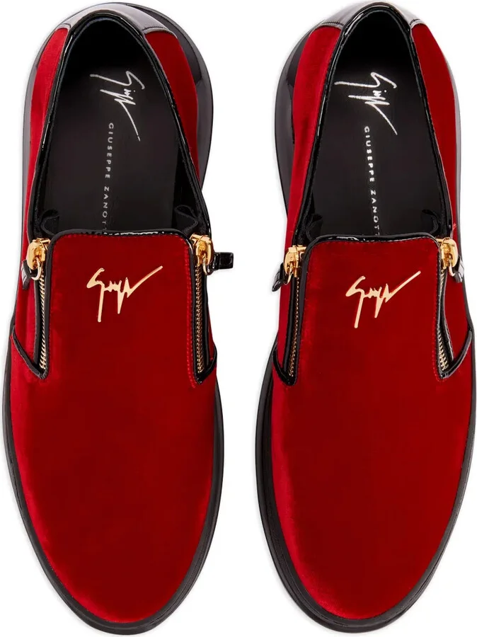 Conley zipped velvet sneakers - Image 4