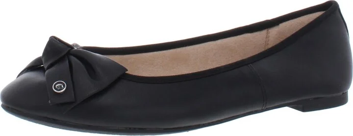 Connie Womens Bow Slip On Ballet Flats