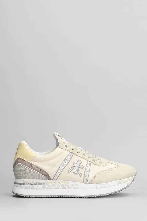 Conny Sneakers In Beige Suede And Fabric