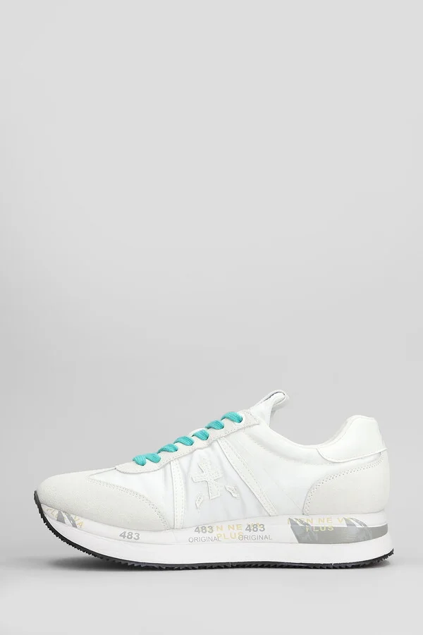 Conny Sneakers In White Suede And Fabric - Image 3