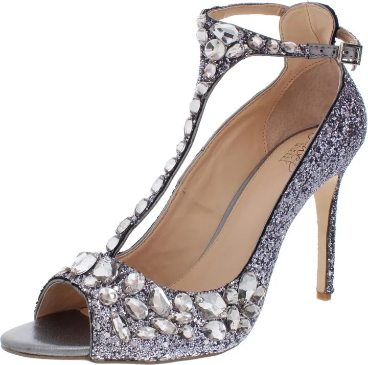Conroy Womens Glitter Stilettos Dress Sandals