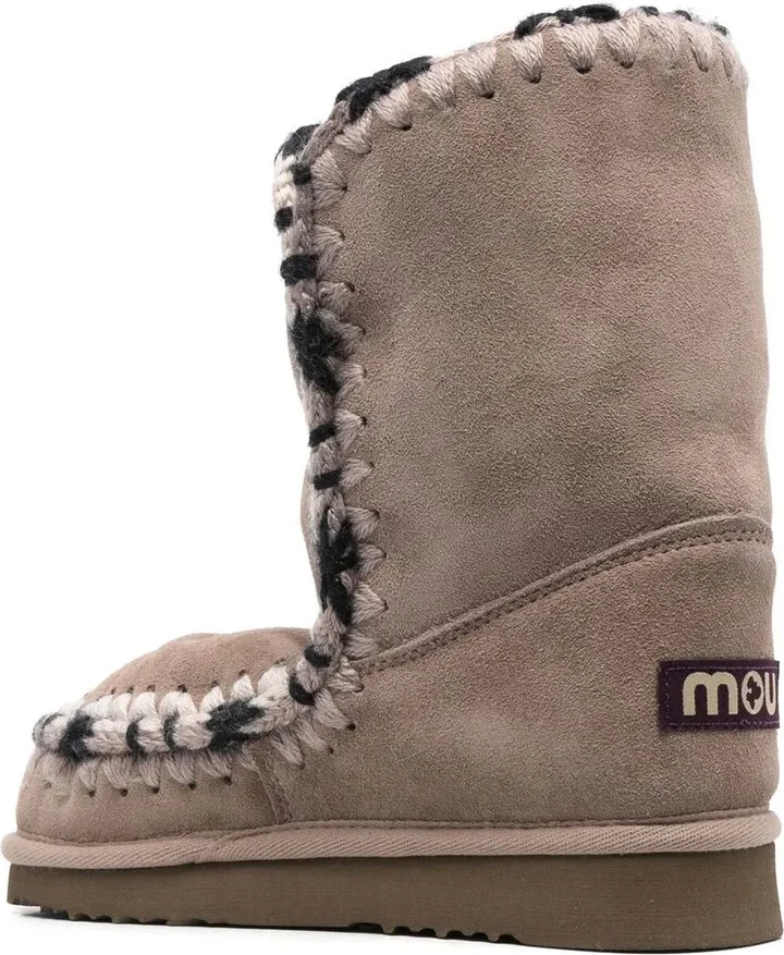 Constrast-Stitching Moccasin Boots - Image 3