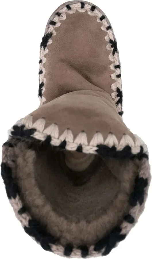 Constrast-Stitching Moccasin Boots - Image 4