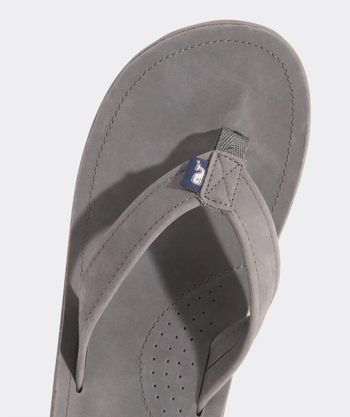 Contoured Leather Flip Flops - Image 2