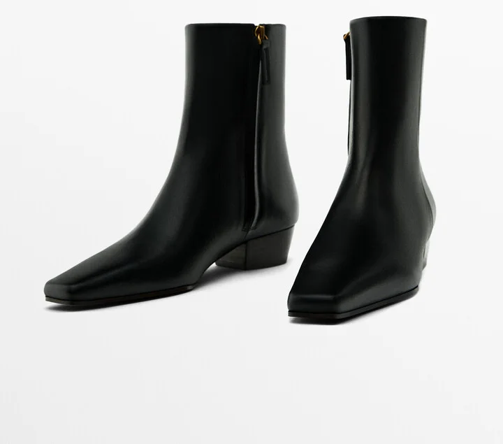 Contrast Heel Ankle Boots - Image 3