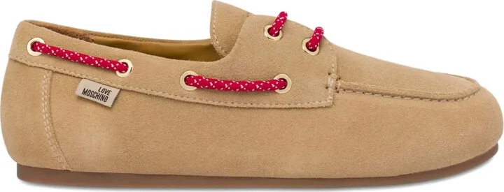 Contrast-Lace Loafers