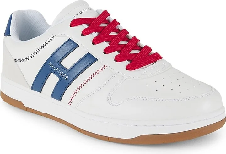 Contrast Lace Low-Top Sneakers - Image 2