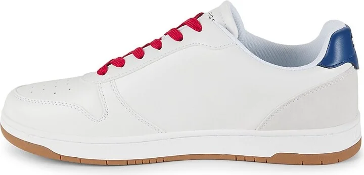 Contrast Lace Low-Top Sneakers - Image 4