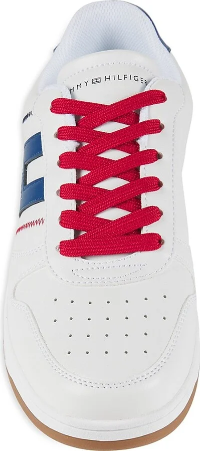 Contrast Lace Low-Top Sneakers - Image 5