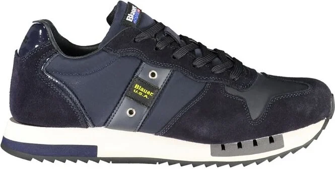 Contrast Lace-Up Sports Sneakers in Men's