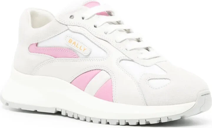 Contrast-Panel Leather Sneakers - Image 2