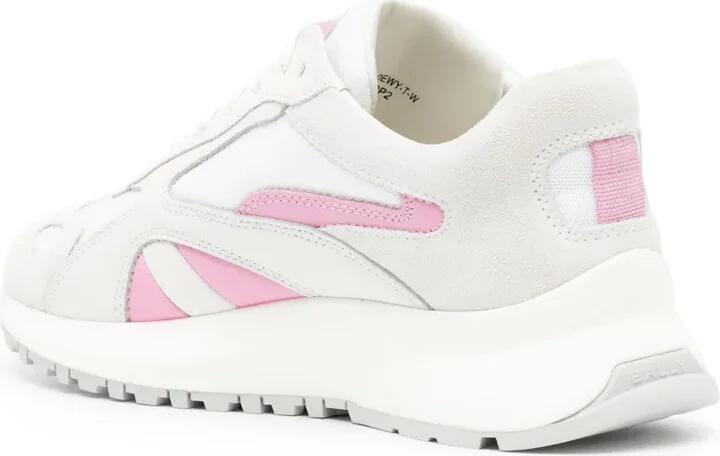 Contrast-Panel Leather Sneakers - Image 3