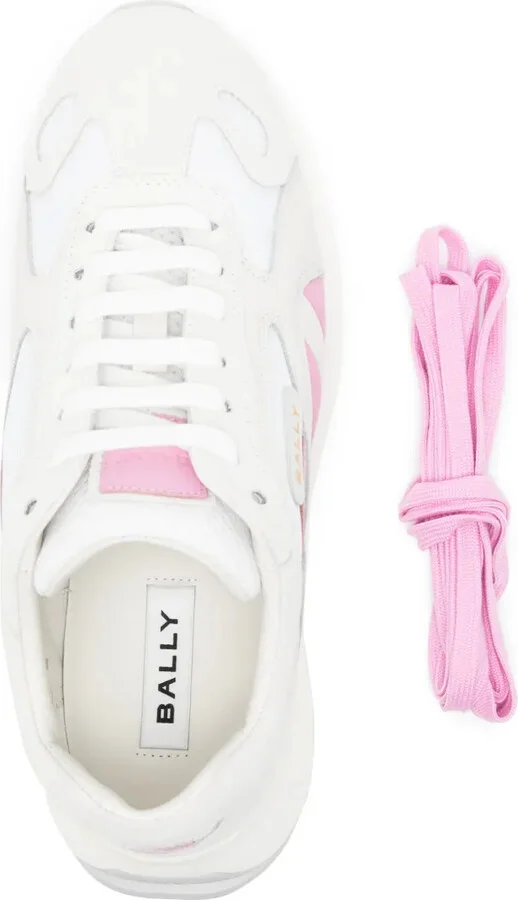 Contrast-Panel Leather Sneakers - Image 4