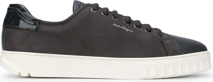 Contrast Panel Low-Top Sneakers