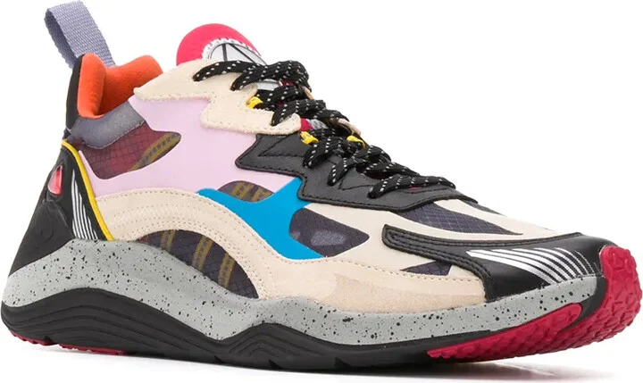 Contrast Panel Ridged Sole Sneakers - Image 2