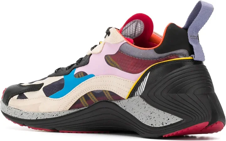 Contrast Panel Ridged Sole Sneakers - Image 3