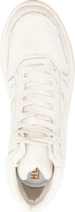 Contrast-Stitch High-Top Sneakers - Image 4