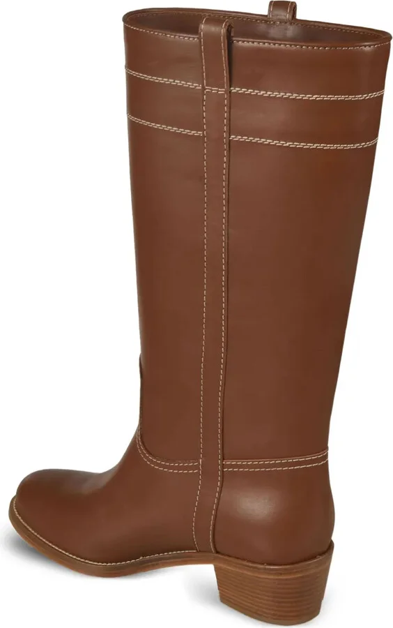 Contrast-Stitch Leather Boots - Image 3