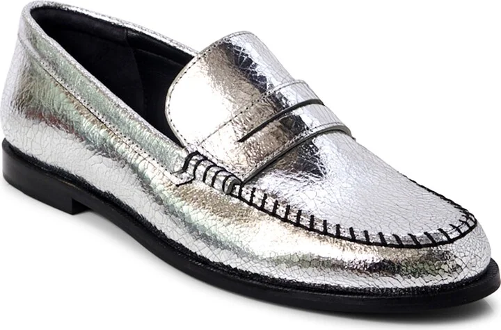 Contrast Stitch Penny Loafer