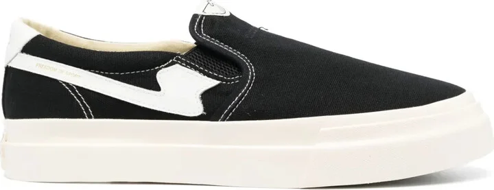 Contrast-Stitch Slip-On Sneakers